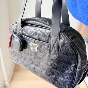 Juicy Couture Black Embossed Duffel Bag